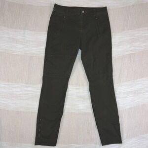 Banana Republic High Waist Women's Skinny Ankle Zip Pants Sz 10 Utility Green